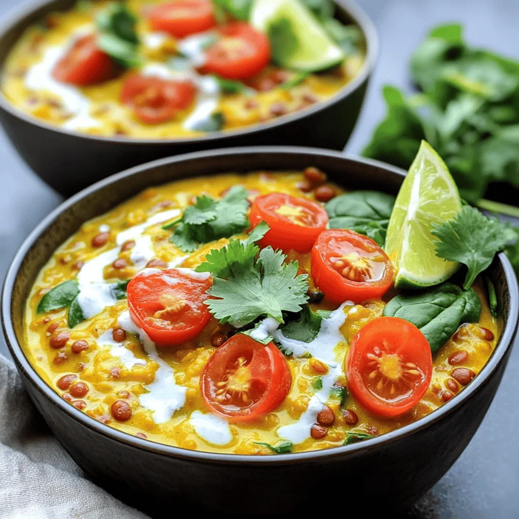 Coconut Curry Lentils Köstlich und Nahrhaft