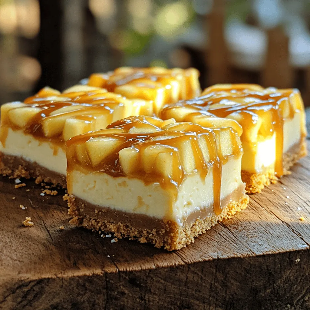 Karamell-Apfel-Käsekuchen-Riegel Einfach und Lecker