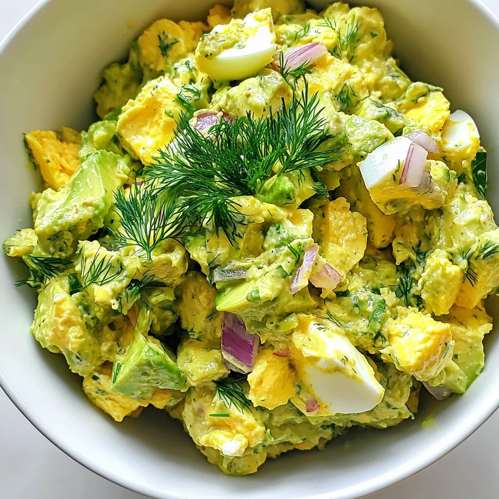 Cremiger Avocado Egg Salad Lecker und Einfach