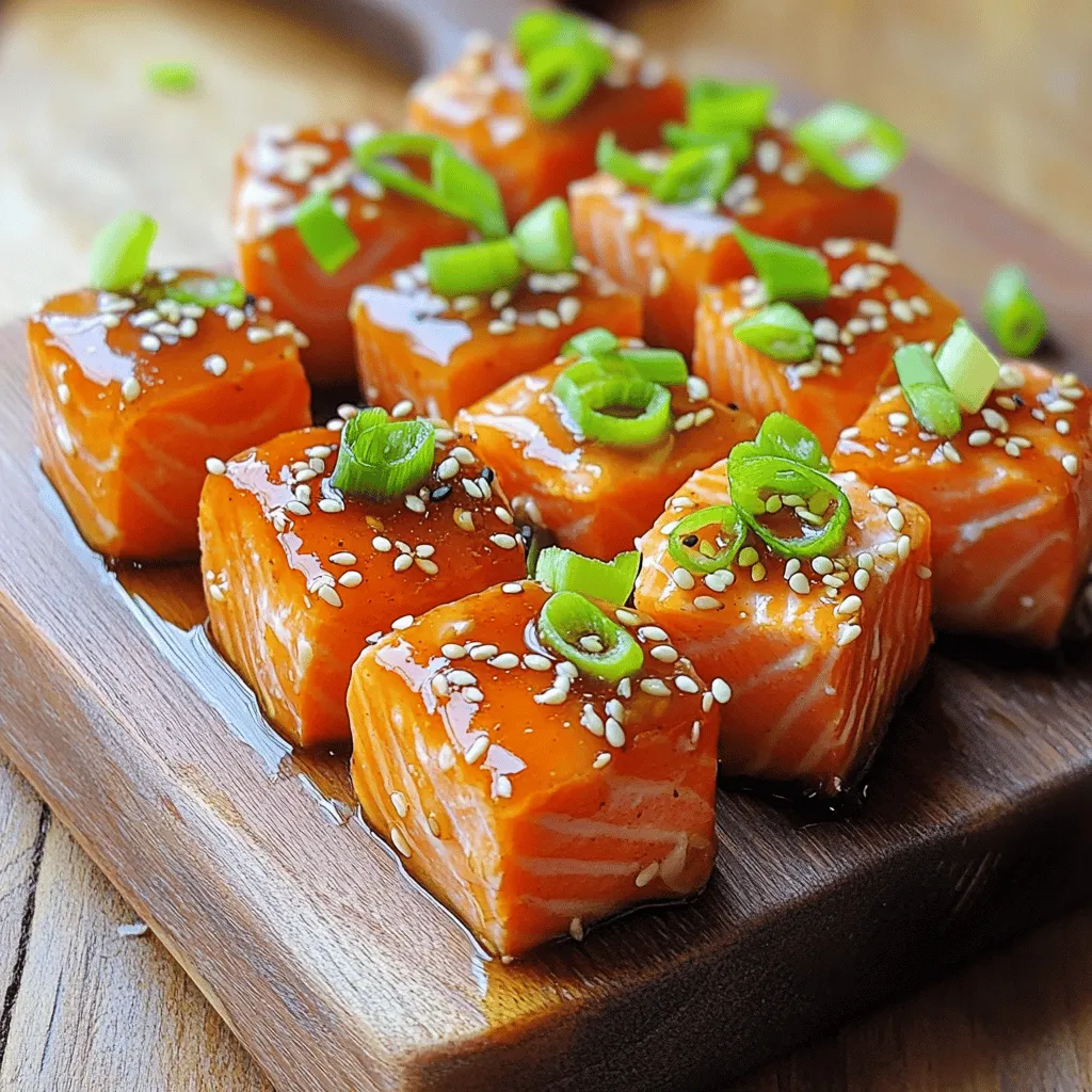Honey Garlic Salmon Bites Air Fryer Einfaches Rezept