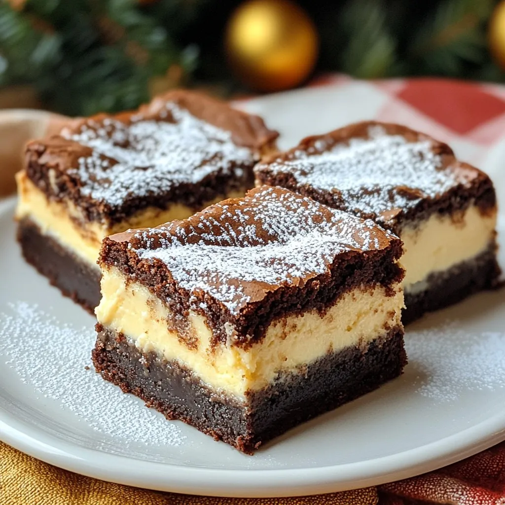Eggnog Cheesecake Brownies Einfaches und köstliches Rezept