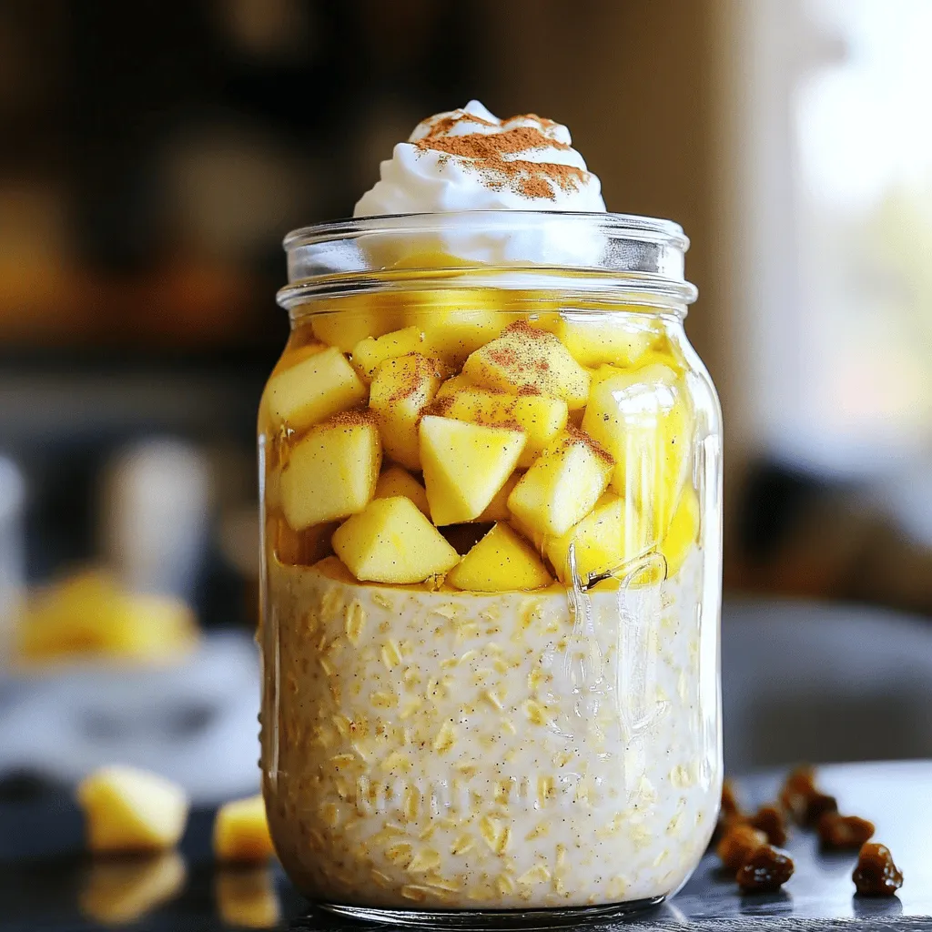 Apfelkuchen Übernacht Haferflocken Leckerer Frühstücksstart