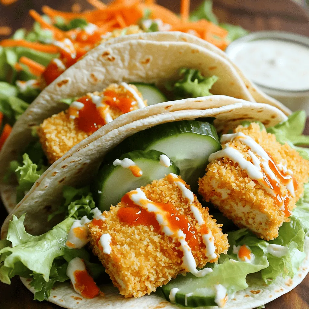 Crispy Buffalo Tofu Wraps Einfach und Lecker Genießen