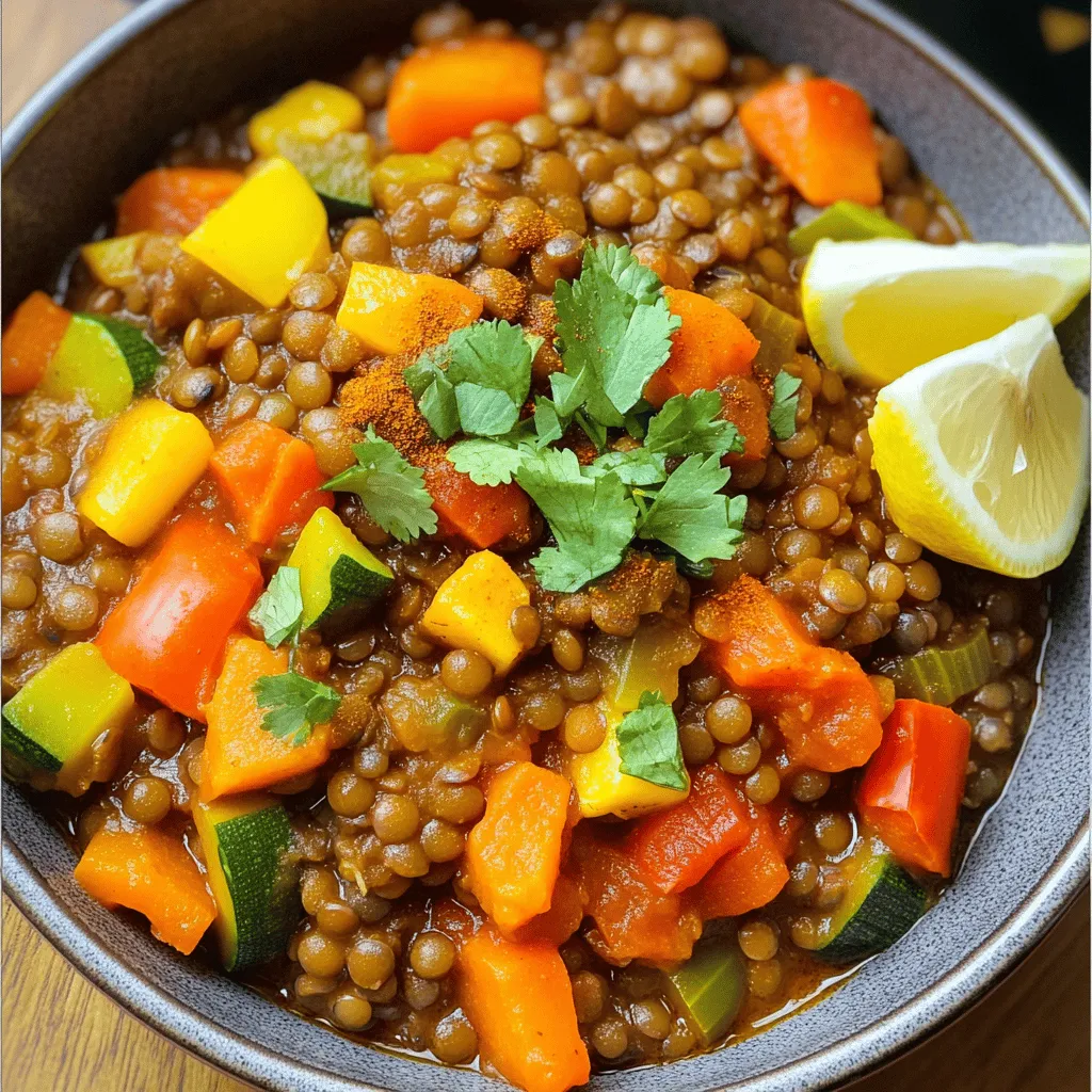 Cozy Moroccan Lentil Stew Einfache Rezeptidee