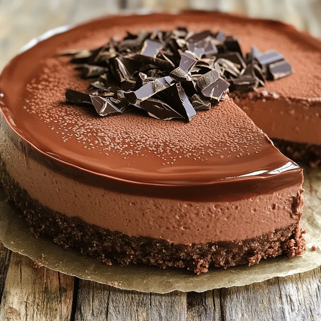 Leckeres No-Bake Chocolate Cheesecake Rezept