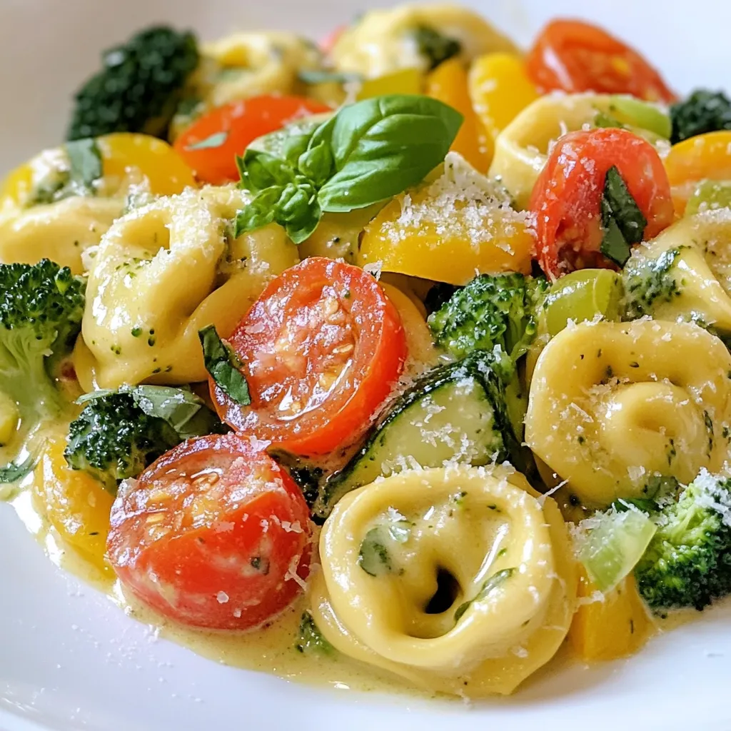 Cremige Tortellini Primavera Einfache und schnelle Mahlzeit