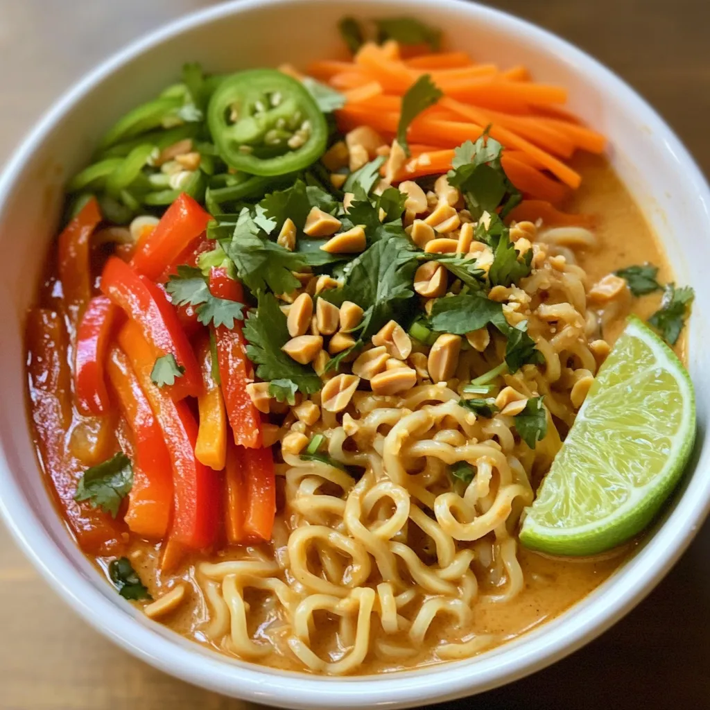 Minute Thai Peanut Ramen Schnelle und leckere Mahlzeit