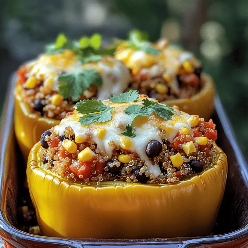 Gefüllte Paprika mit Quinoa Nahrhafte und einfache Mahlzeit