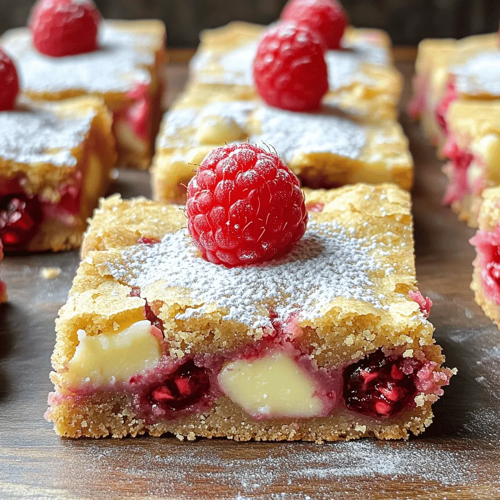 Raspberry White Chocolate Blondies Einfache Rezeptidee