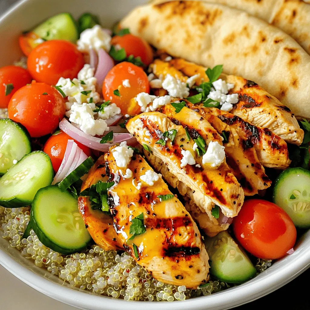 Griechische Hähnchen Gyro Bowls köstlicher Genuss