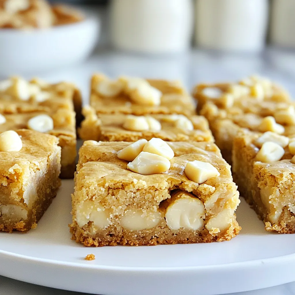 Weiße Schokolade Macadamia Blondies Einfach und Lecker