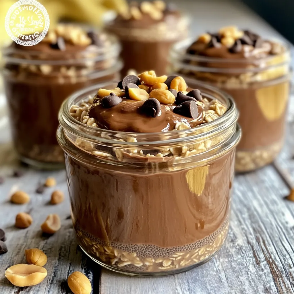 Peanut Butter Cup Overnight Oats Einfach und Lecker
