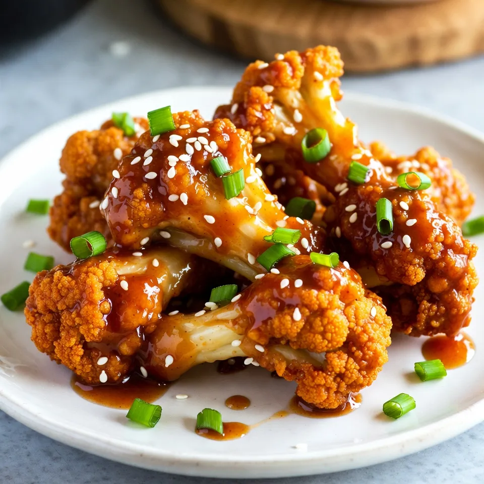 Honig Knoblauch Blumenkohl-Flügel Einfaches Rezept