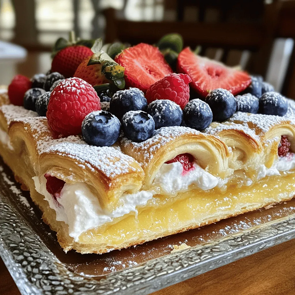 Um Cheesecake Crescent Rolls Casserole zuzubereiten, benötigst du einige einfache Zutaten. Du brauchst zwei Dosen Croissant-Teig. Außerdem brauchst du 16 Unzen Frischkäse, einen Becher Zucker, einen Teelöffel Vanille, drei Eier, einen viertel Becher Sauerrahm und einen Esslöffel Zitronensaft. Frische Beeren wie Blaubeeren oder Erdbeeren sind eine tolle Ergänzung. Zum Schluss bestäube das Dessert mit Puderzucker.