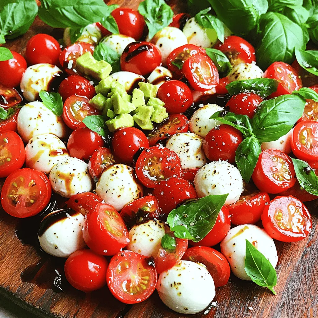 Balsamic Glazed Caprese Salad Frisch und Lecker