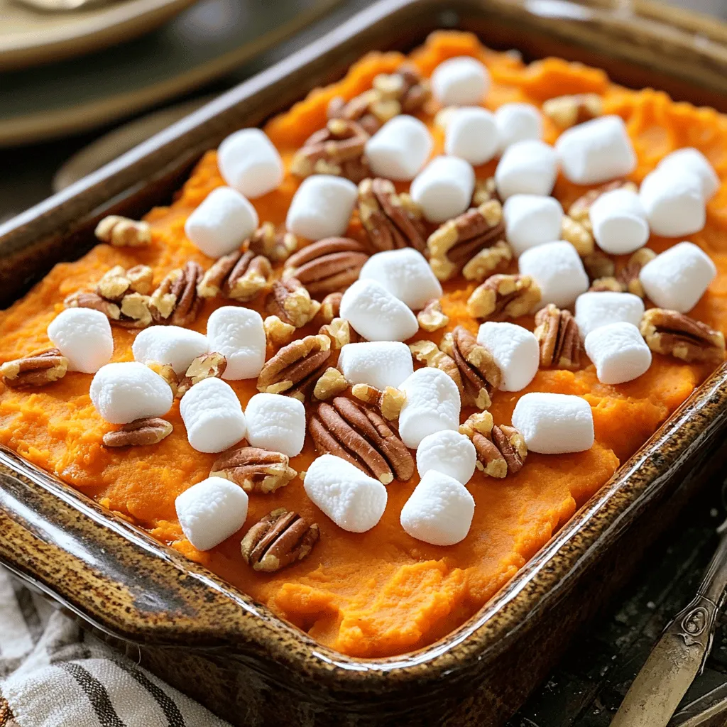 Süßkartoffelauflauf mit Marshmallow Topping Lecker