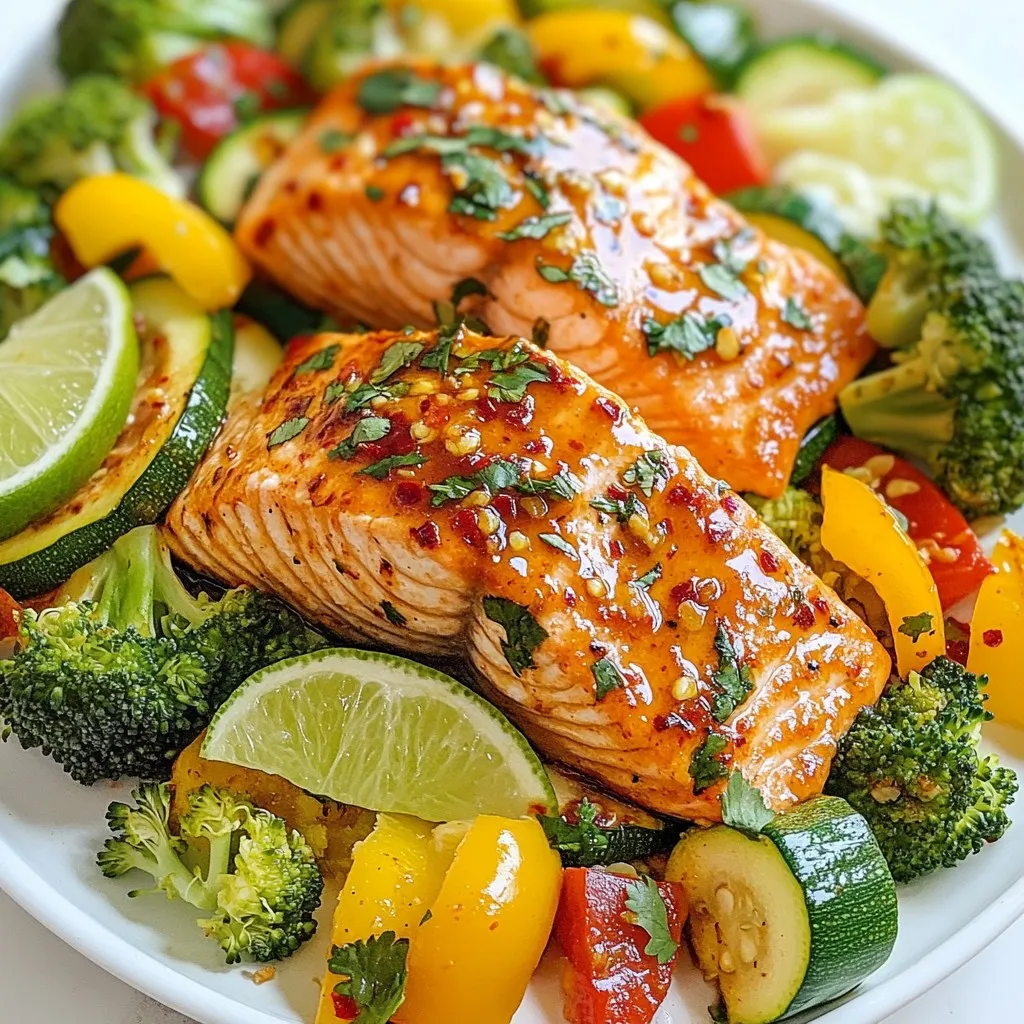 Sweet Chili Salmon Foil Packs Einfach und Lecker