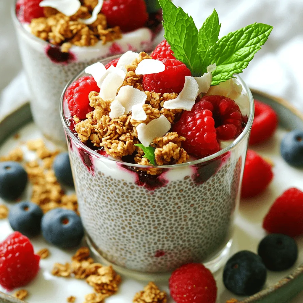 Berry Coconut Chia Parfait Frisch und Einfach Zubereiten