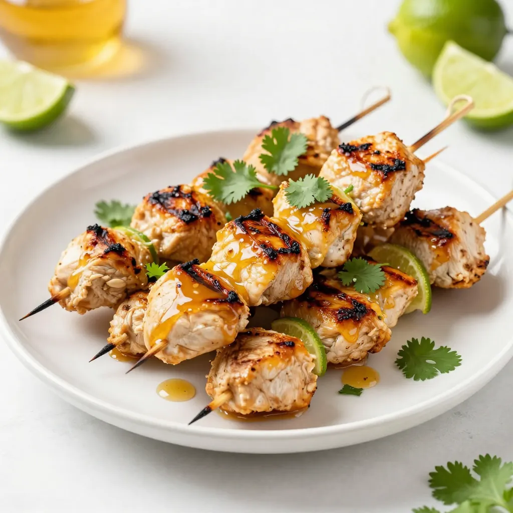 Honey Lime Chicken Skewers Einfach und Schmackhaft
