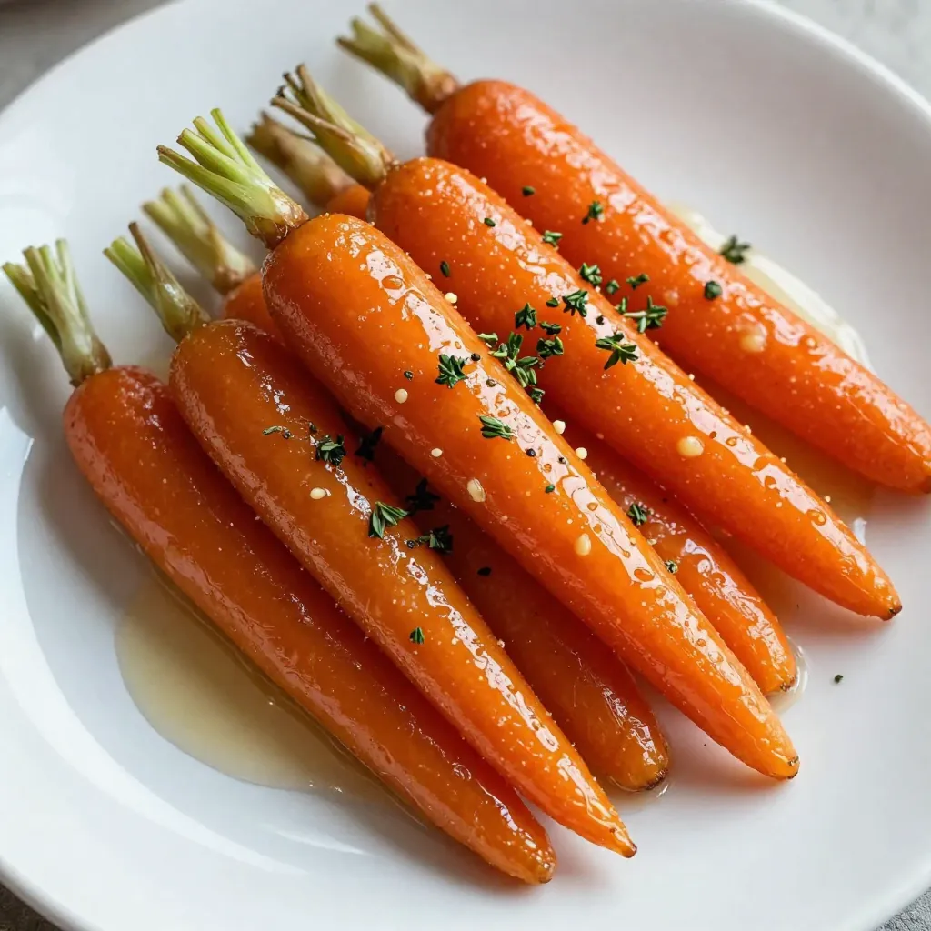Honig Knoblauch glasierte Karotten leckere Beilage