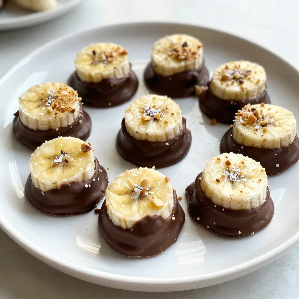 Chocolate Covered Banana Bites Leckerer Snack Genuss