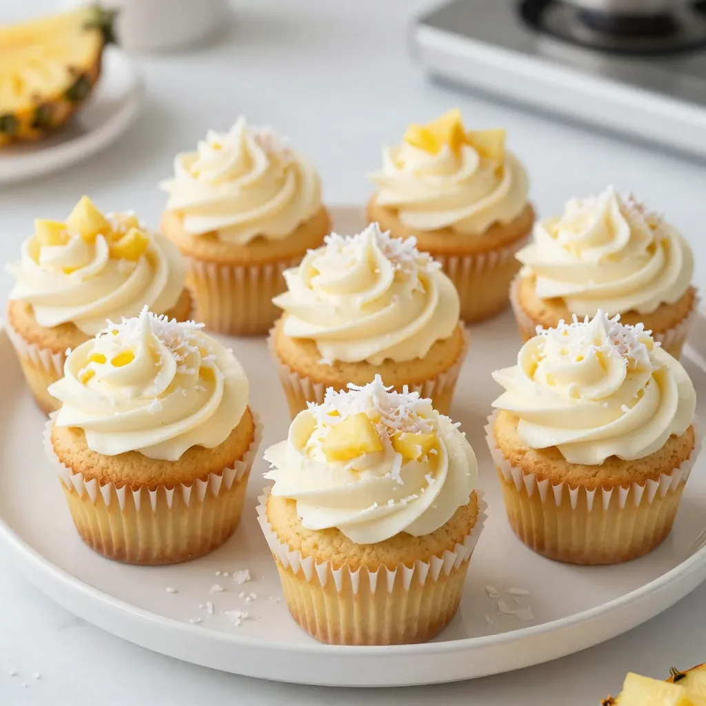 Coconut Pineapple Cupcakes Einfaches und leckeres Rezept
