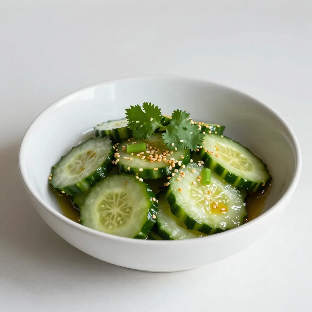 Pikant und frischer Spicy Sesame Cucumber Salad