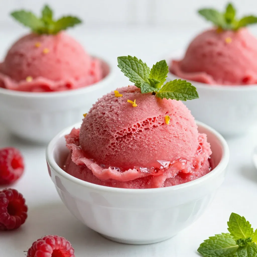 Raspberry Lemonade Sorbet Erfrischender Genuss Pur