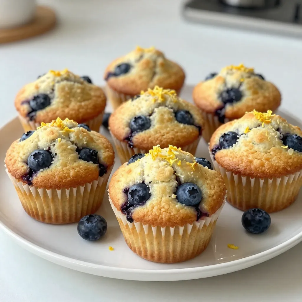 Blaubeer-Zitronen-Protein-Muffins Einfaches Rezept