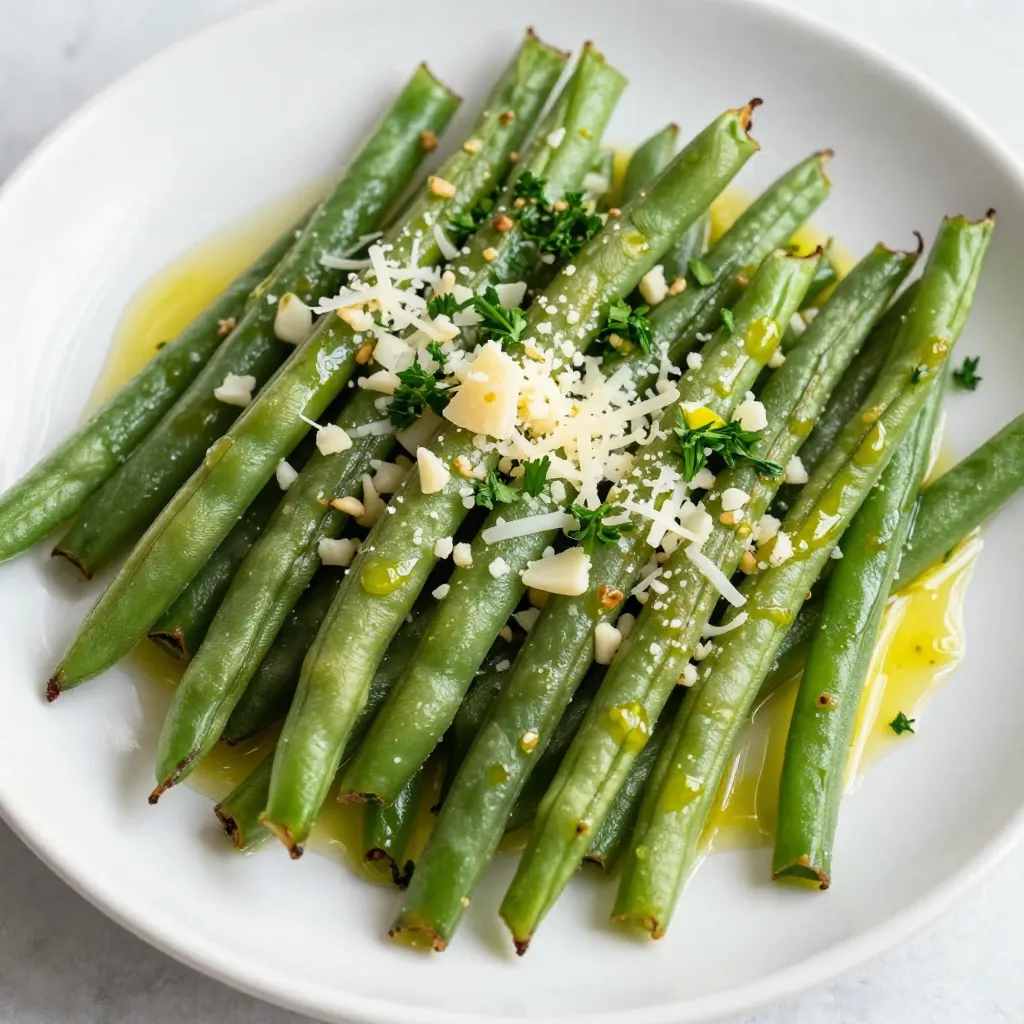 Garlic Parmesan Air Fryer Green Beans Lecker und Knusprig