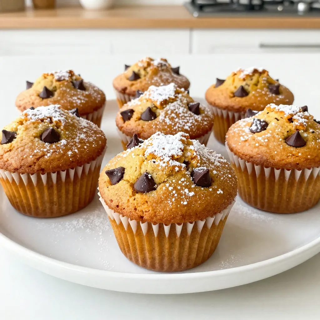 Schokoladenstückchen-Kürbismuffins saftig und lecker