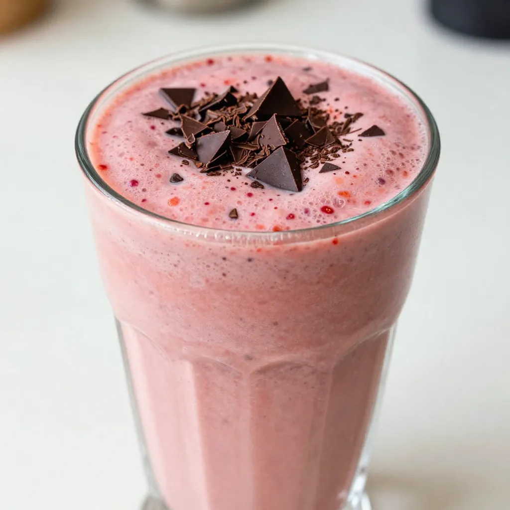 Schokoladen Erdbeere Smoothie Gesunde Genussreise