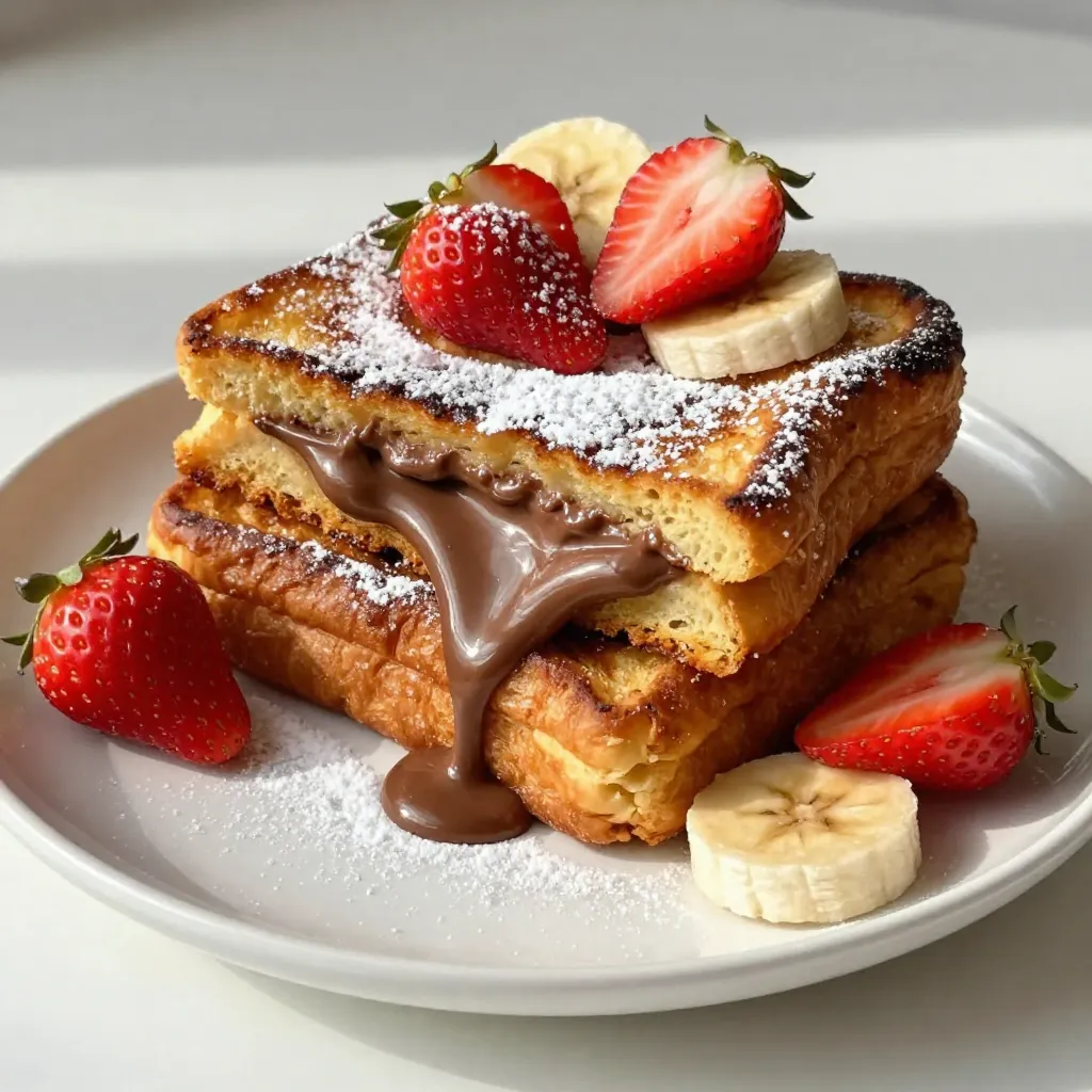 Nutella Gefüllte French Toast Einfache Genussreise