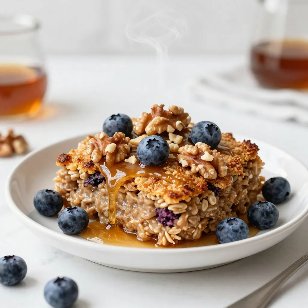 Maple Brown Sugar Baked Oatmeal Einfach und Lecker