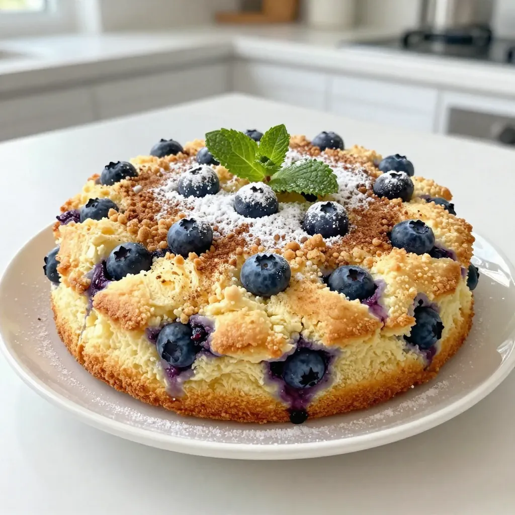 Leckerer Lemon Blueberry Crumb Cake für Genuss pur