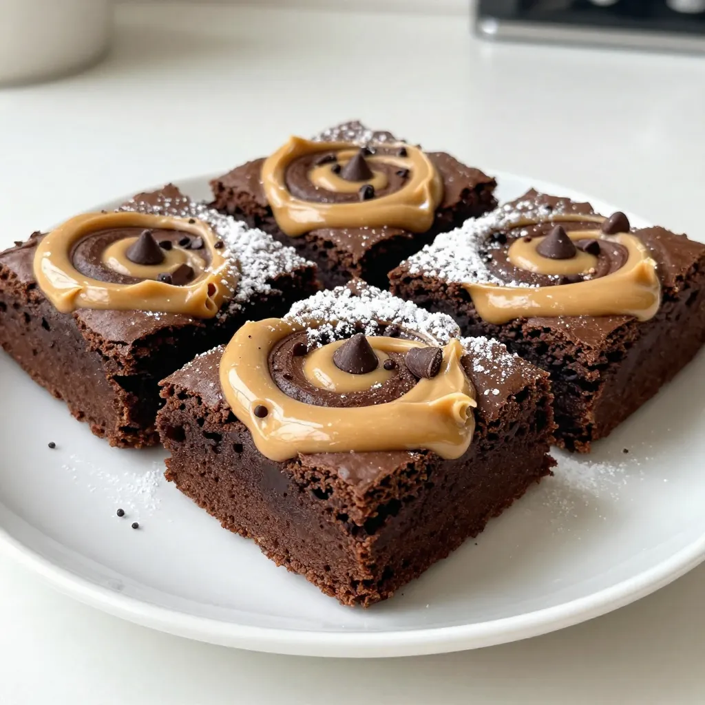 Schokoladen-Erdnussbutter-Brownies Einfaches Rezept
