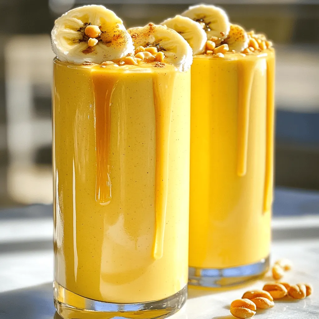 Erdnussbutter-Bananen-Smoothie Kraftvoll und Lecker