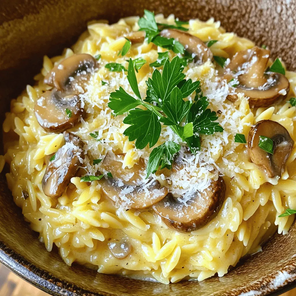 Garlic Butter Mushroom Orzo Einfaches Rezept für Genuss