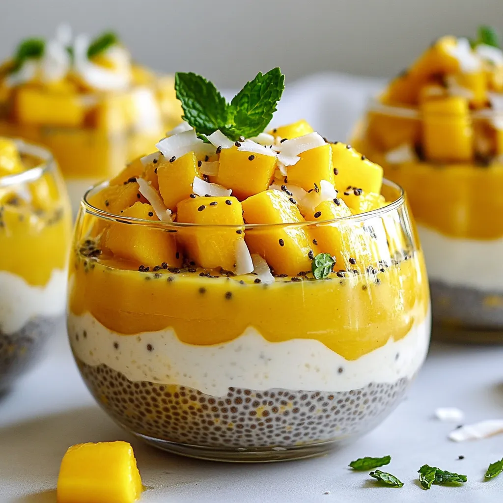 Mango Coconut Chia Pudding Frisch und Lecker Rezept