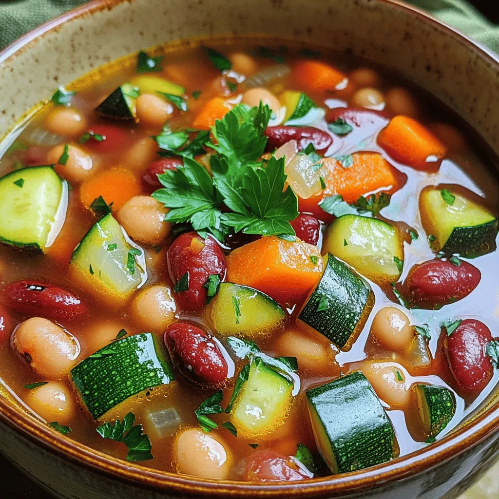 Savory Mediterranean Bean Soup Delight Einfaches Rezept