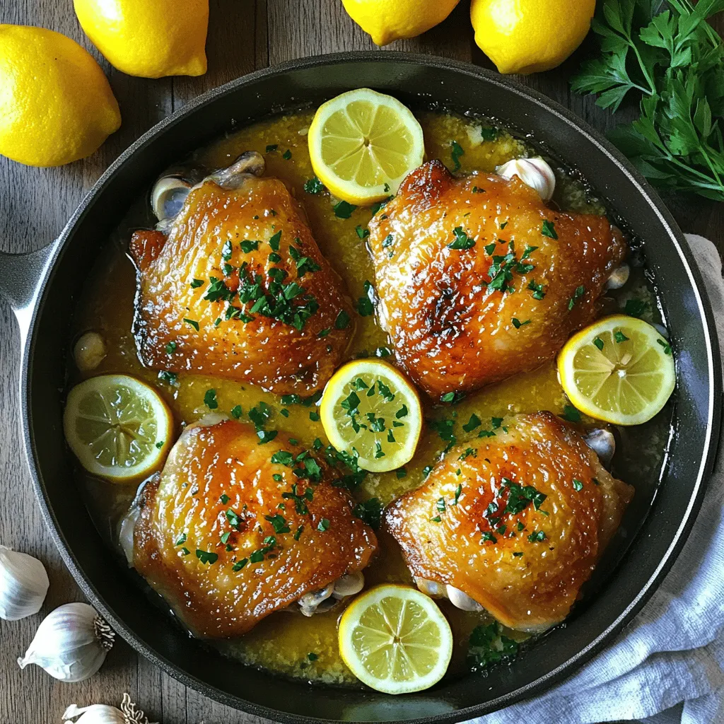 Lemon Garlic Chicken Thighs Einfaches und leckeres Gericht