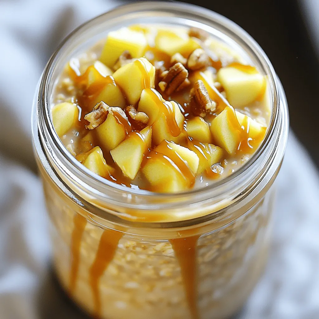 Karamell-Apfel-Pie-Overnight-Oats Einfaches Rezept