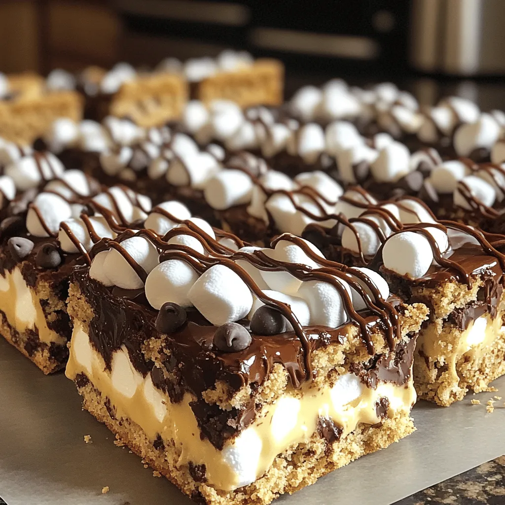 Schokoladenstückchen S’mores Riegel Einfaches Rezept