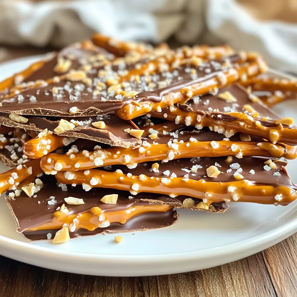 Schokoladen-Karamell-Brezelrinde Einfaches Rezept