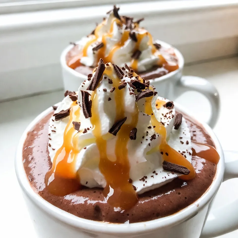 Gesalzene Karamell-Hot Chocolate Cremiger Genuss