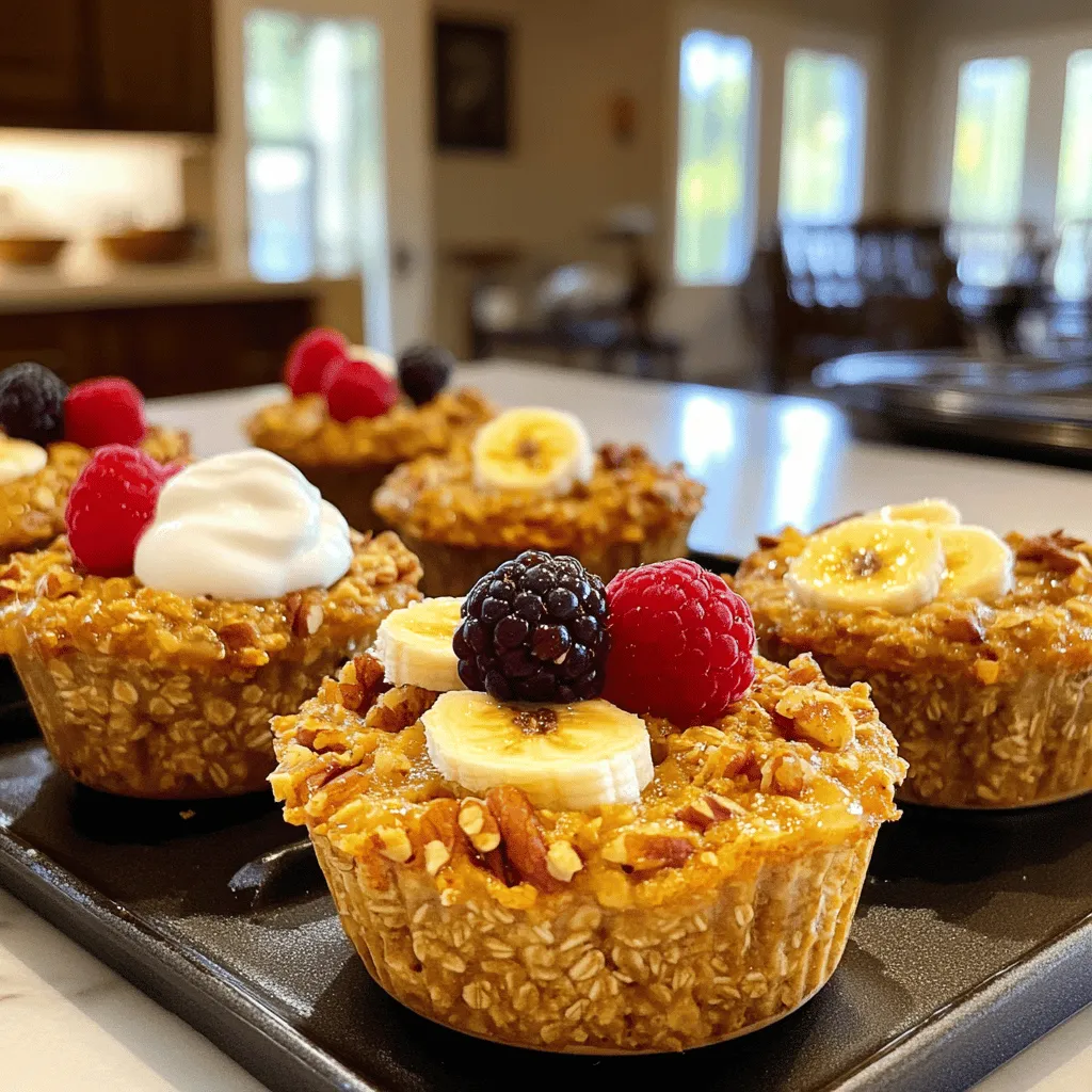 Maple Pecan Baked Oatmeal Cups Köstliche Frühstücksidee