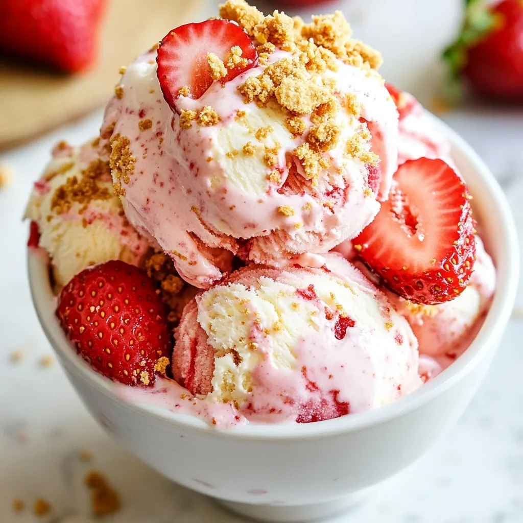Leckeres Strawberry Cheesecake Ice Cream einfach selbst machen