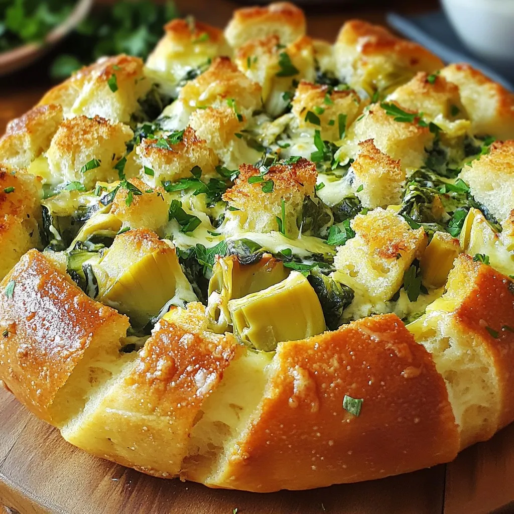 Spinach Artichoke Stuffed Bread Köstliche Kombination