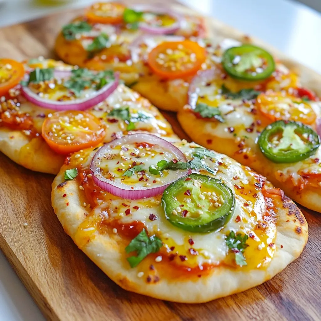 Spicy Garlic Naan Pizza köstlich und einfach genießen