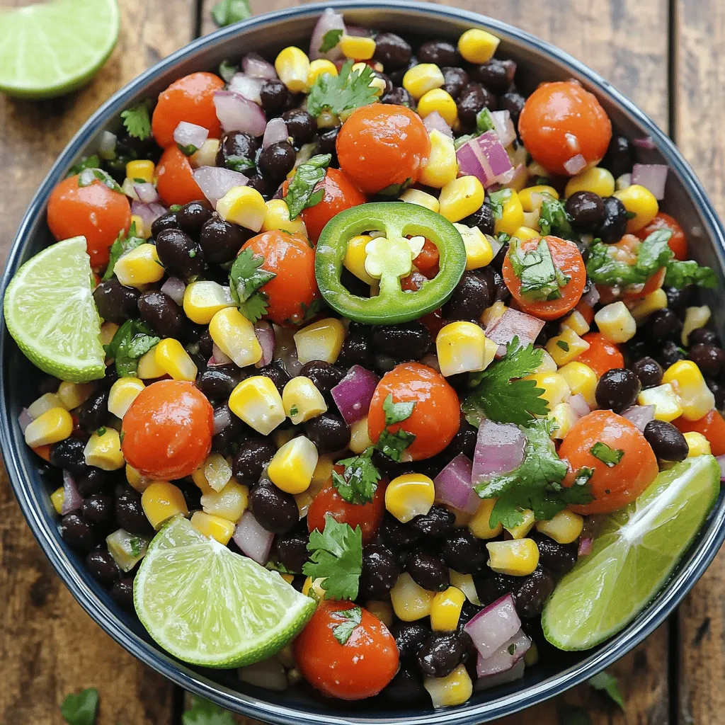 Zesty Black Bean Salsa Frisch und Einfach Zubereitet